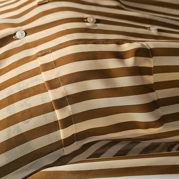 Liz Claiborne Chic, Classic Vertical Striped Button-Up Shirt, Women's Size 8 - Picture 2 of 11